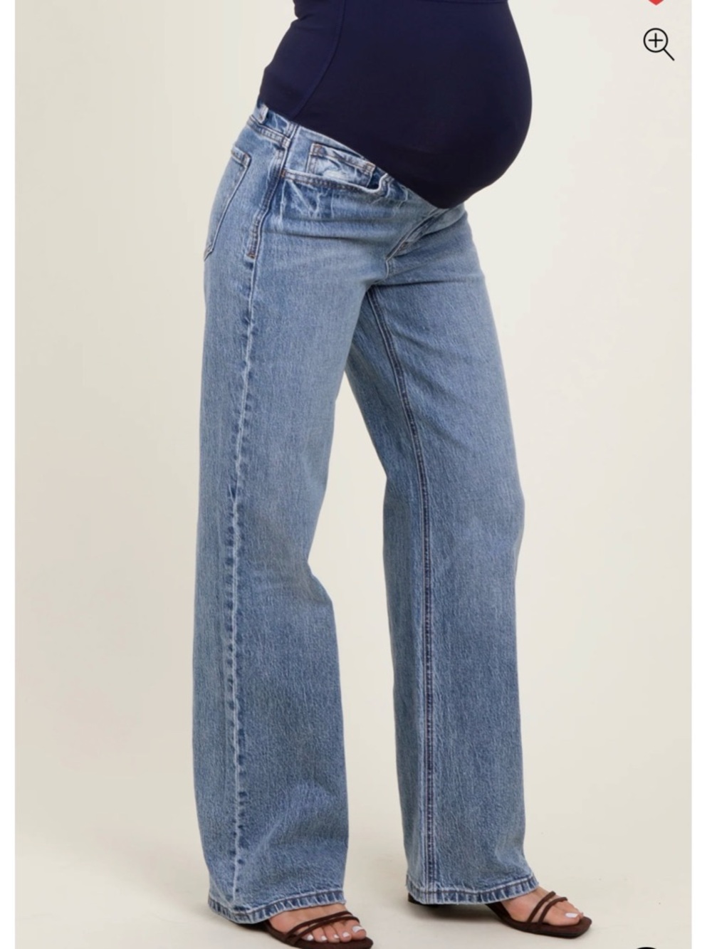 Sold Out!! Size 26, Pinkblush Light Blue Wide Leg Maternity Jeans
